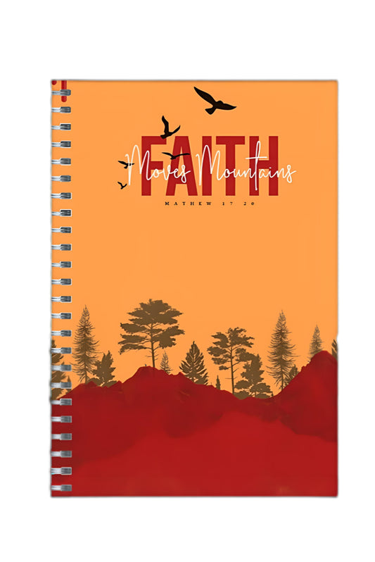 'Faith Moves Mountains' Unruled Notebook