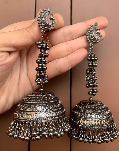 Traditional New Style Black Jhumkas Earrings For Women and Girls