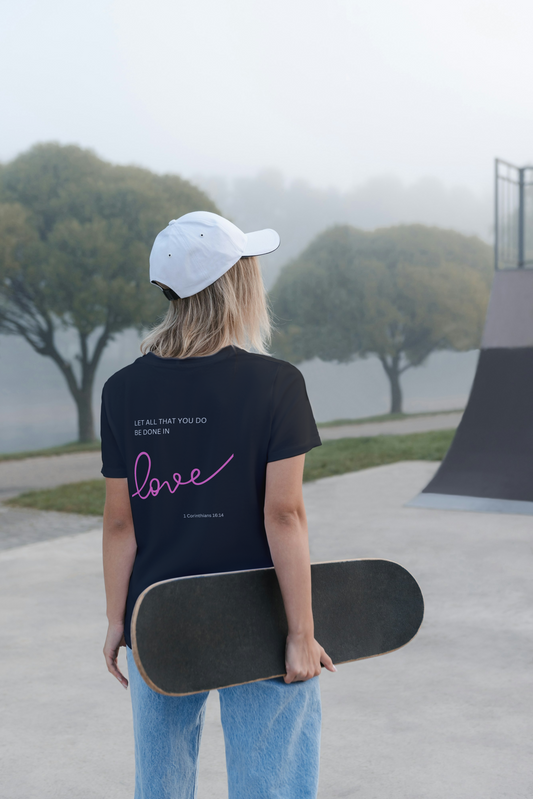 'Love' Classic Black T-Shirt for Women