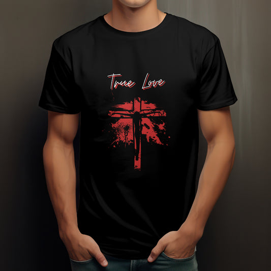 'True Love' Classic Scripture T-Shirt for Men